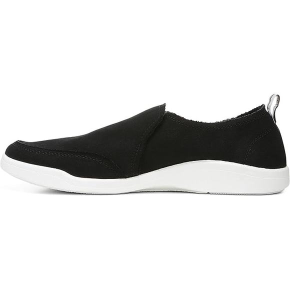 NIB Vionic Beach Malibu Canvas Slip Ons Women's Size 6.5 M Black White Shoes - Picture 3 of 7